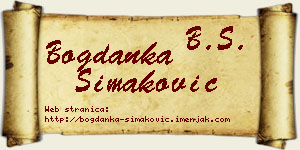 Bogdanka Simaković vizit kartica